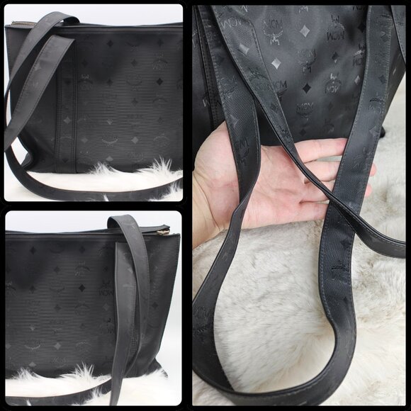 MCM Black Visetos Shopper Bag - Picture 15 of 17